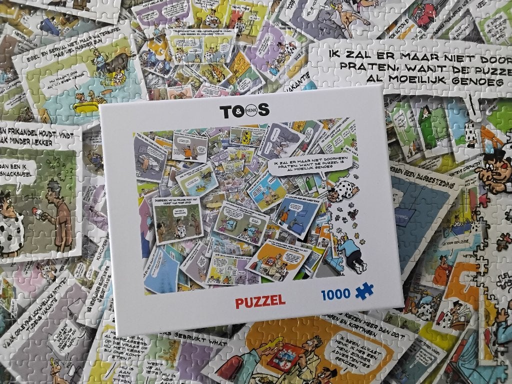 Puzzel Toos en Henk, Ophalen, 500 t/m 1500 stukjes, Zo goed als nieuw, Legpuzzel