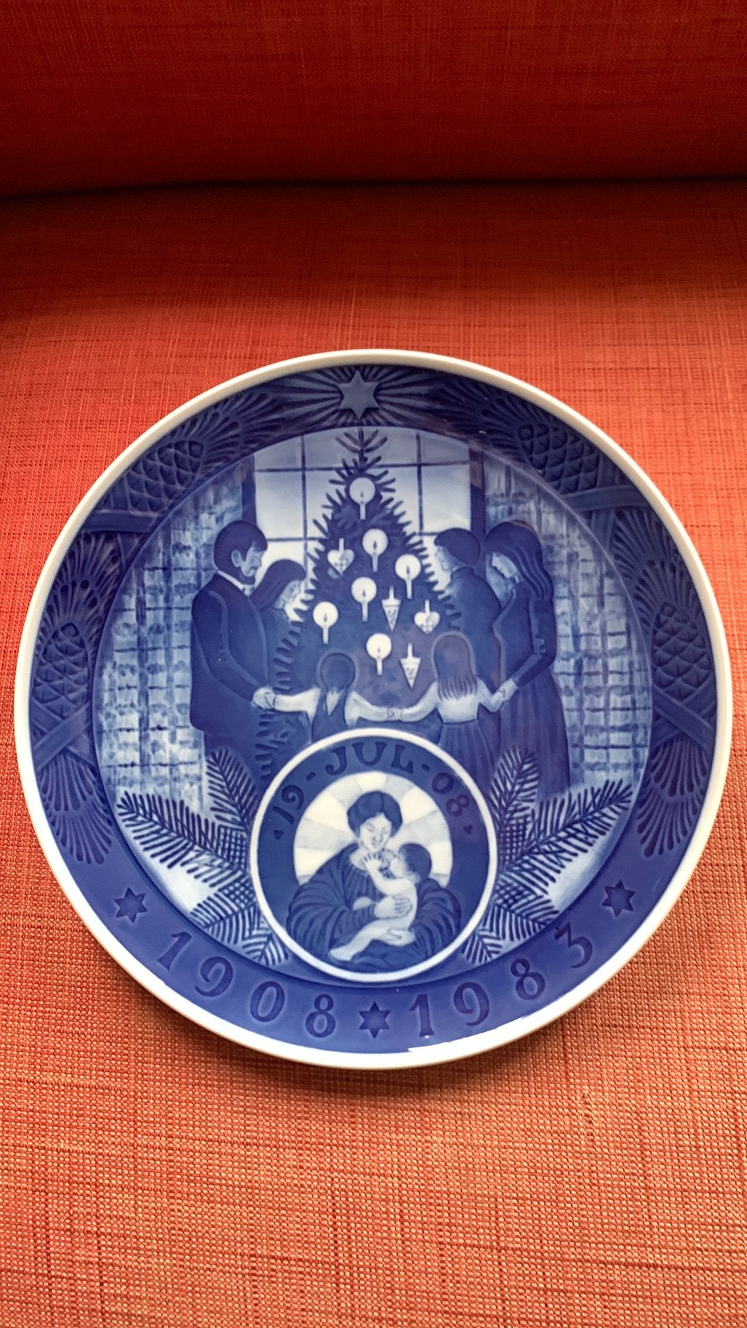 Royal Copenhagen Jubileum Kerstbord 1908-1983, Antiek en Kunst, Antiek | Porselein, Ophalen of Verzenden