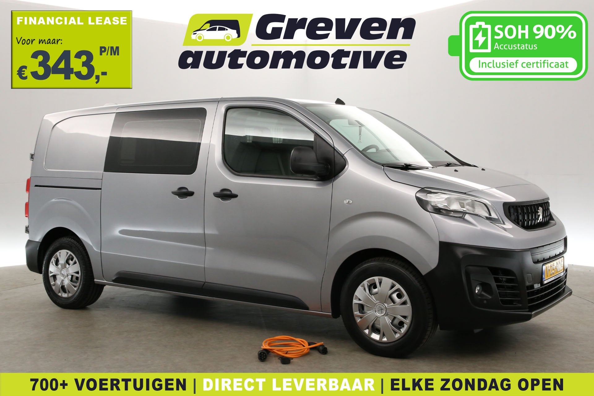 Opel Vivaro-e Peugeot E-Expert 75 kWh L2H1 Long Range | Snel, Auto's, 136 pk, Gebruikt, Lichtsensor, Opel