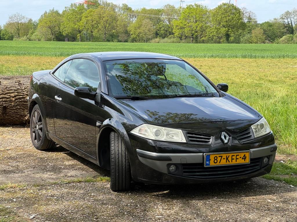 Mégane 2.0 16V Karmann, Cabrio 2006 Zwart, Auto's, Voorwielaandrijving, 1998 cc, 4 cilinders, Cabriolet