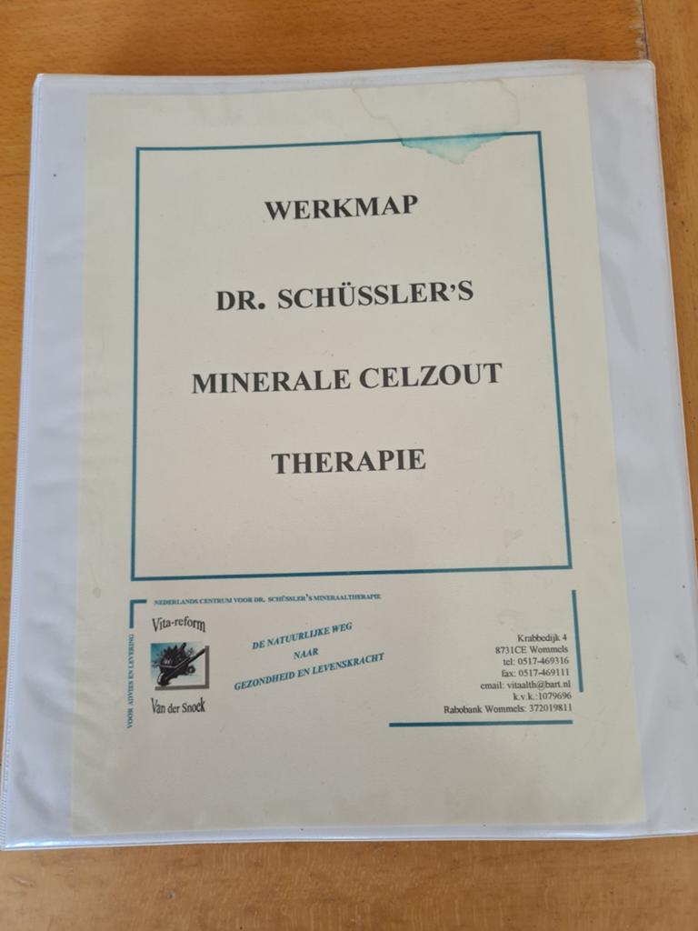 Werkmap Dr. Schüssler's Minerale Celzout Therapie, Boeken, Ophalen of Verzenden, Gelezen, Kruiden en Alternatief, Dr. Schüssler