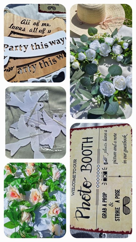 Set Bruiloft - Huwelijk - Wedding - Trouwfeest artikelen, Ophalen of Verzenden, Nieuw, Versiering, Geboorte of Huwelijk