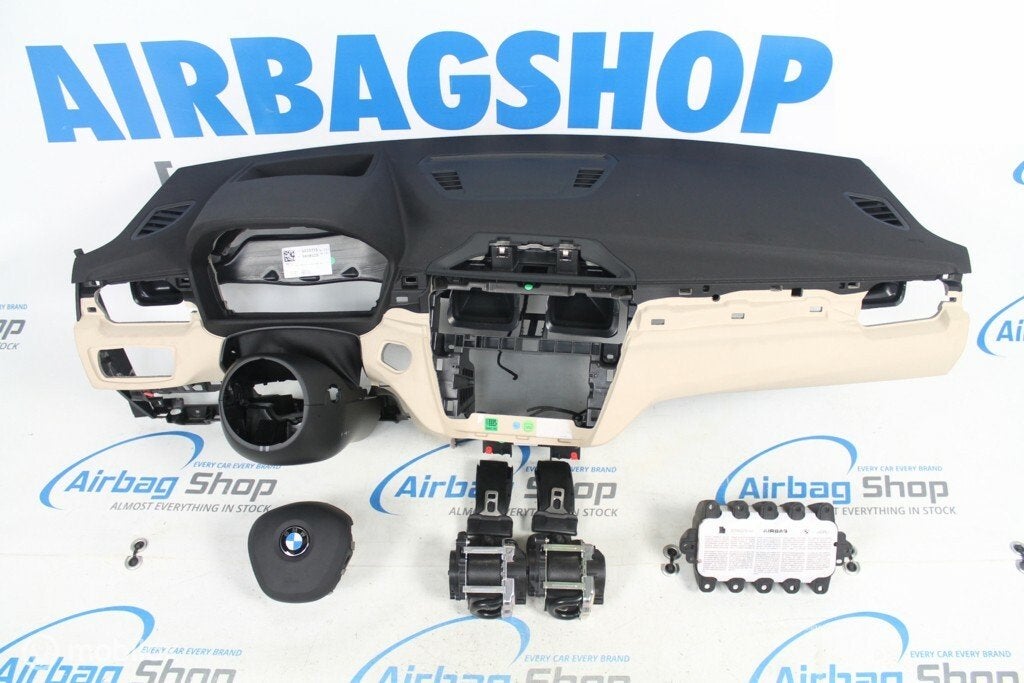 Airbag set - dashboard zwart beige head up bmw x1 f48 2015-