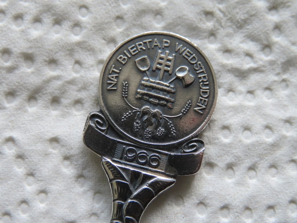 Verzilverd Lepeltje Nationale Biertapwedstrijden 1966, Overige materialen, Verzenden, Verzilverd, Zo goed als nieuw