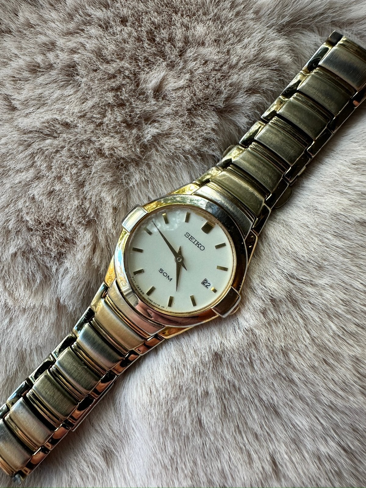 1997 Seiko Two-Tone Elegance Quartz Vintage, Verzenden, Staal, Seiko, 1960 of later