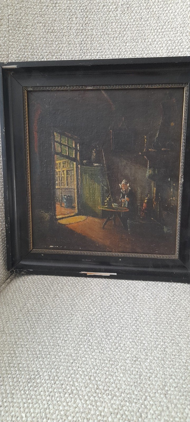 Schilderij Anthony Beek., Antiek en Kunst, Kunst | Schilderijen | Klassiek, Ophalen of Verzenden
