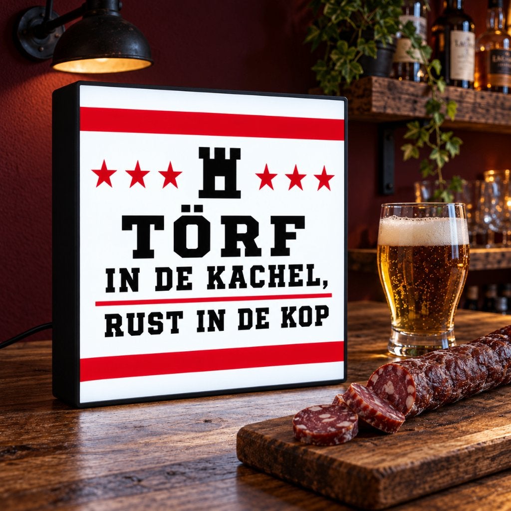 Törf In De Kachel Rust In De Kop Lightbox | Drentse spreuk, Atelayer, Overige typen, Nieuw, Kunststof
