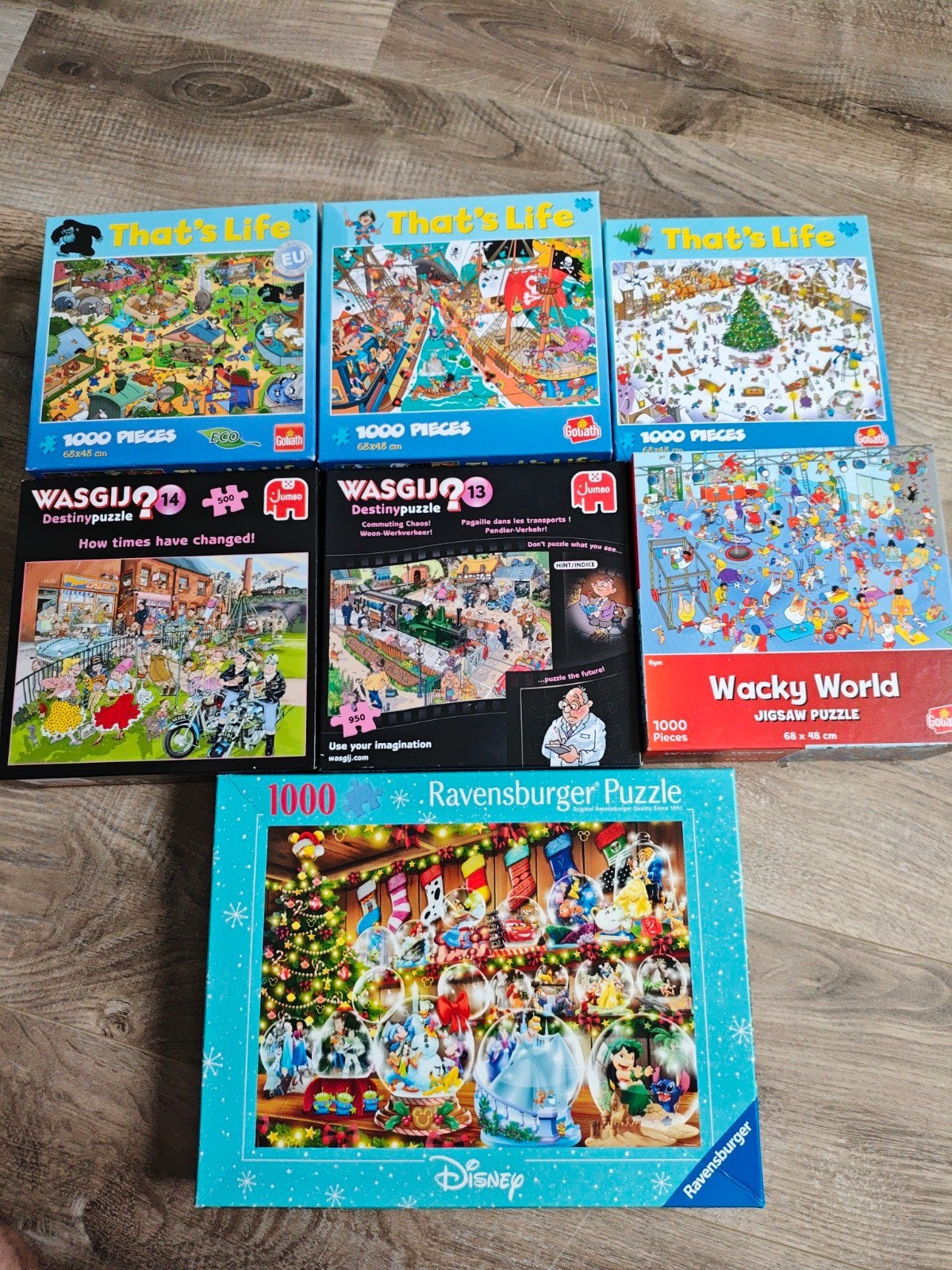 Diverse puzzels: Wasgij, That's Life en Disney, Ophalen of Verzenden, 500 t/m 1500 stukjes