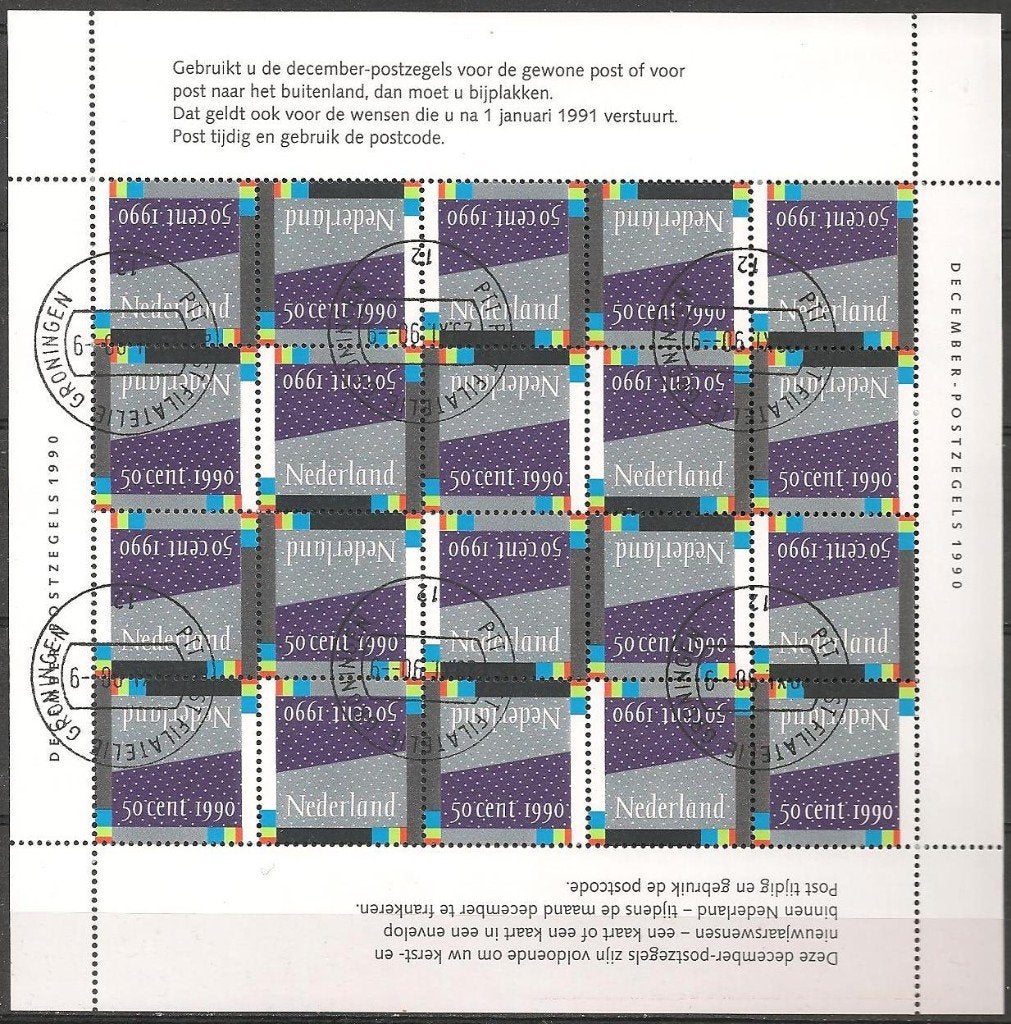 December blok No.1461 O. ADV. no.95 I., Verzenden, Na 1940, Gestempeld