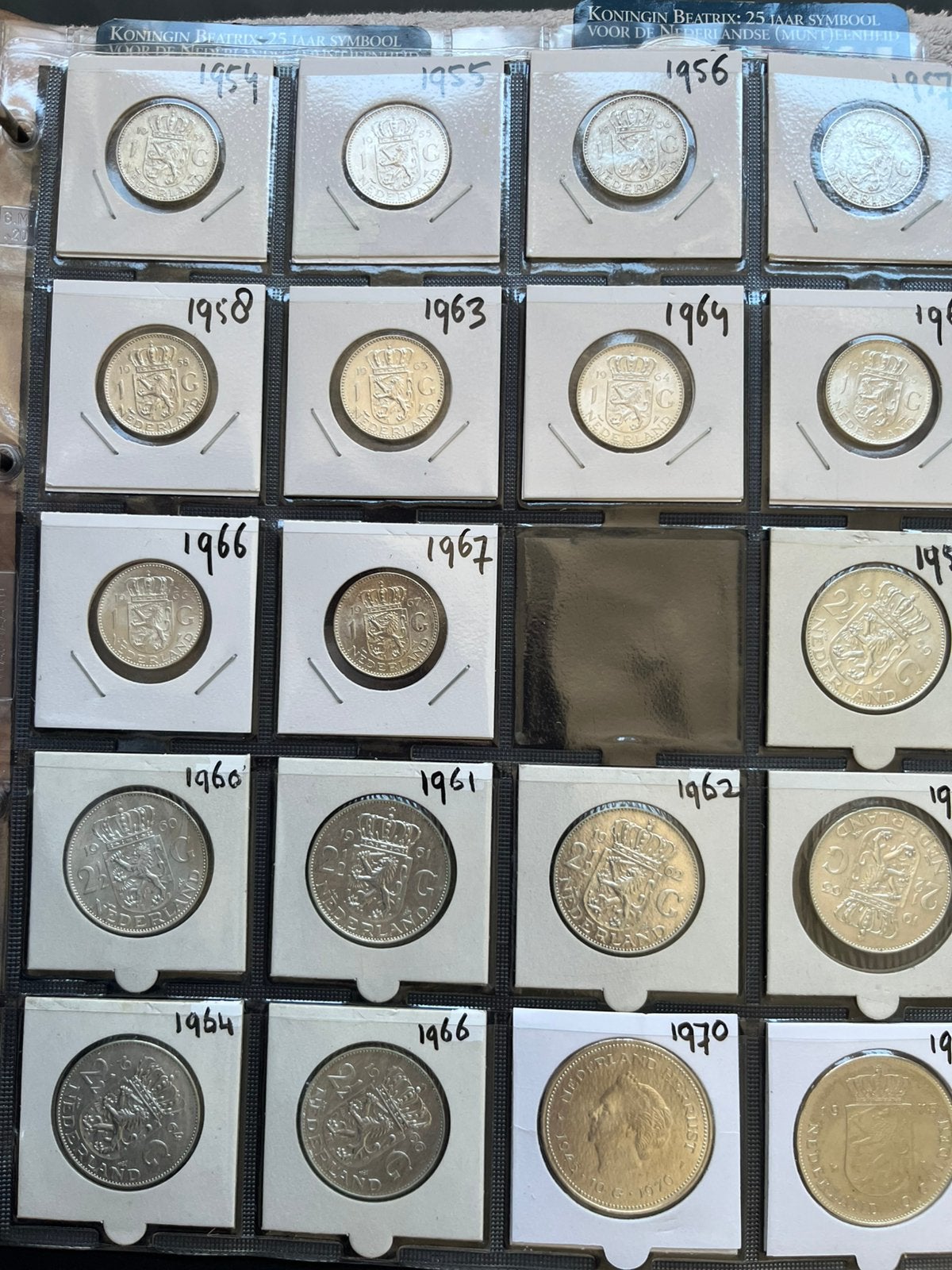 JULIANA CULDENS-RIJKSDAALDERS- TIENTJES COMPLEET, Postzegels en Munten, Munten | Nederland, Koningin Juliana, Zilver, 2½ gulden