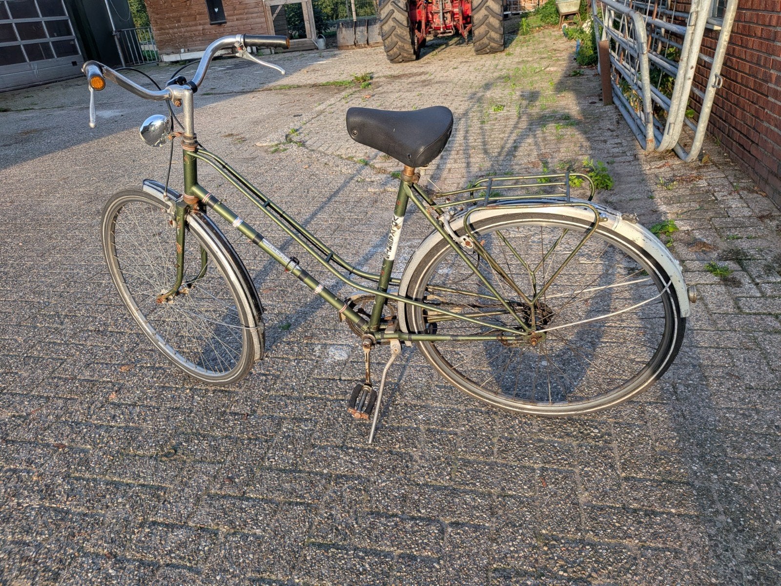 Vintage Damesfiets - Groen, Klassiek Model, Terugtraprem, Ophalen, Overige merken, 53 tot 56 cm