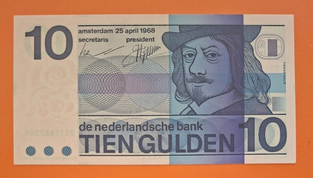Bankbiljet 10 gulden 1968 Frans Hals, cat. PL47.e2, Verzenden, 10 gulden, Los biljet