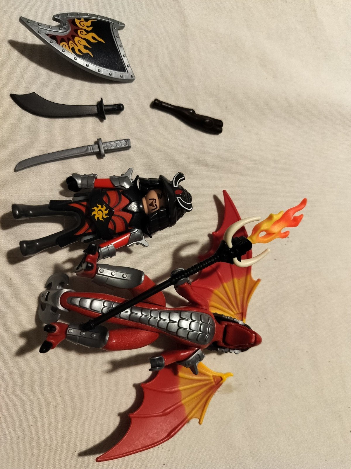 Playmobil Draak met Ridder en Accessoires, Ophalen of Verzenden, Zo goed als nieuw