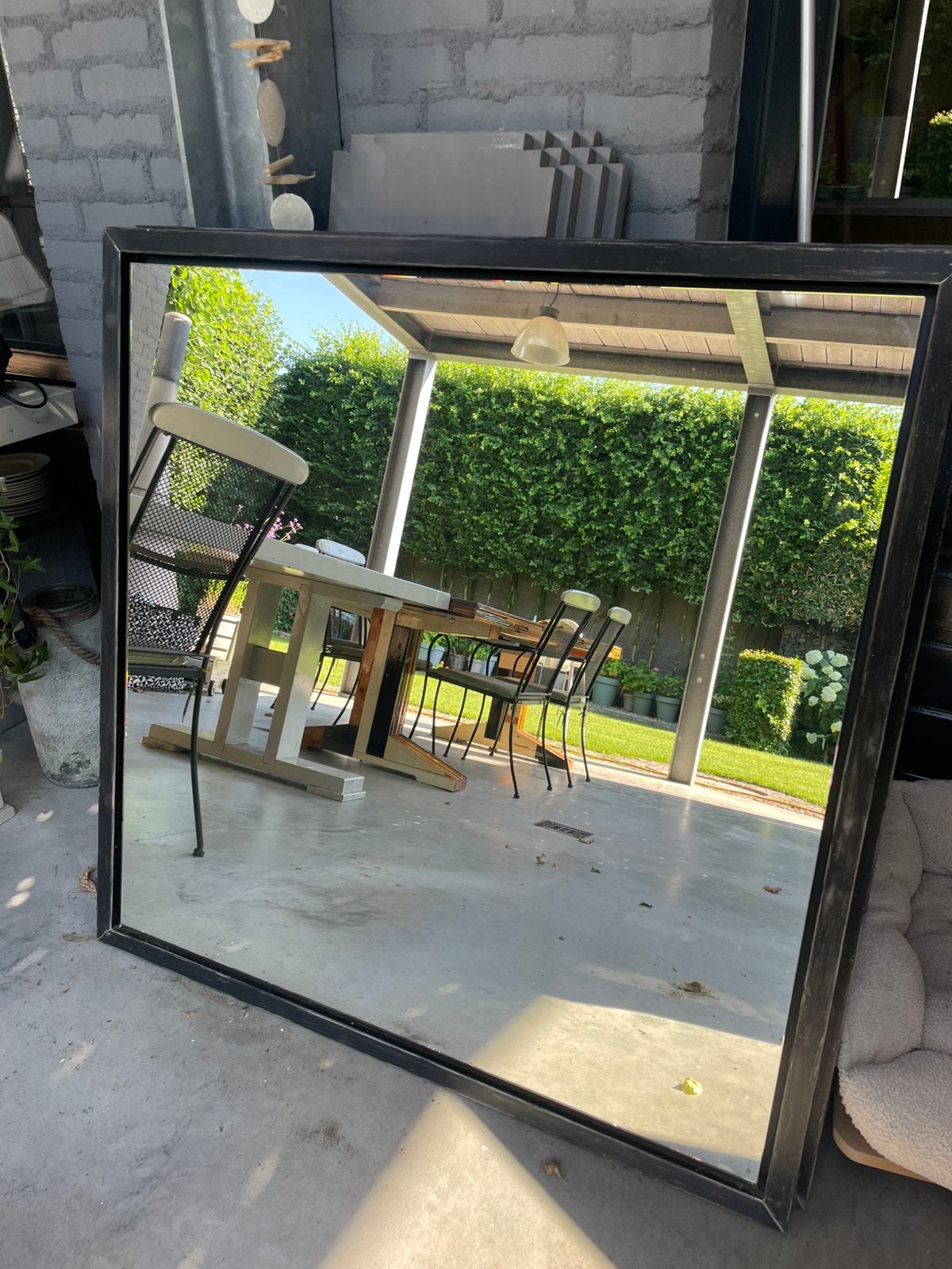Spiegel, Ophalen, Zo goed als nieuw, Vierkant, 100 tot 150 cm