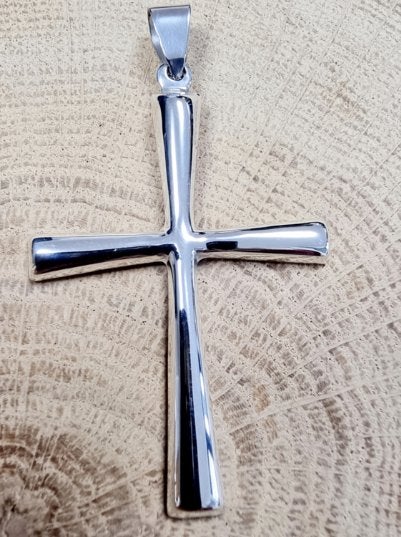 Echt zilveren kruisje groot model., Nieuw, Ophalen of Verzenden, Kruis of Symbool, Nvt