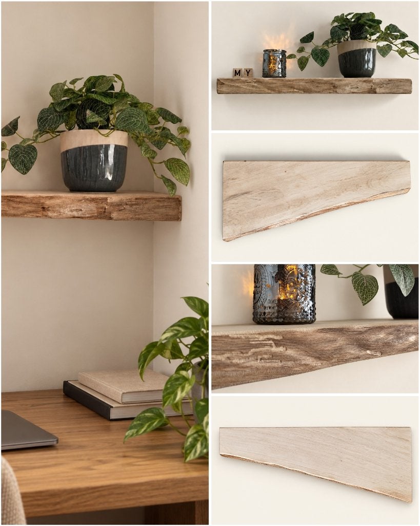Houten wandplank esdoorn zwevend incl. montagepen 54cm #311, Houtatelier M.Y., Info@myhoutatelier.nl, Nieuw, Ophalen of Verzenden