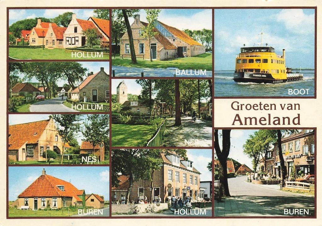 Groeten van Ameland, Ophalen of Verzenden, 1980 tot heden, Gelopen, Waddeneilanden