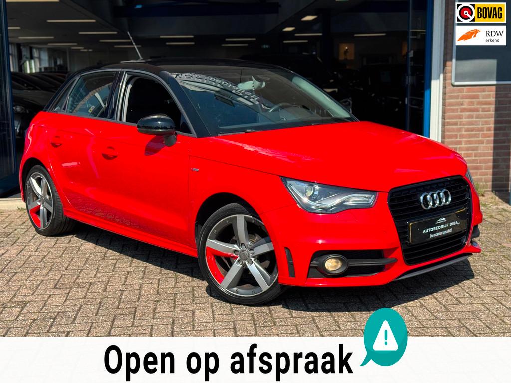 Audi A1 Sportback 1.2 TFSI S-Line 2014 ROOD NAVI AIRCO NAP, Voorwielaandrijving, Euro 5, Zwart, 4 cilinders