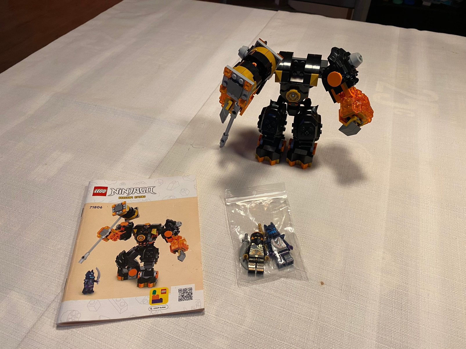 Lego 71806 Cole's Elemental Earth Mech, Compleet, Gebruikt, Lego, Ophalen of Verzenden