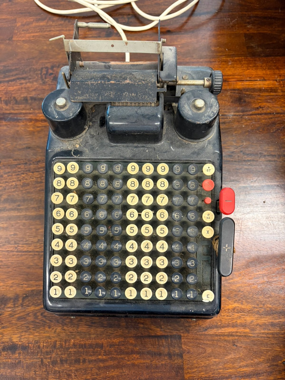 Vintage Burroughs optel machine, Ophalen
