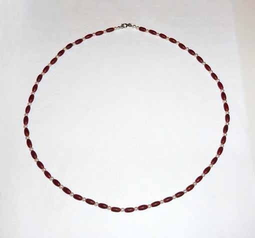 Ketting Parels slotje 835, Verzenden, Nieuw, Overige kleuren, Zilver
