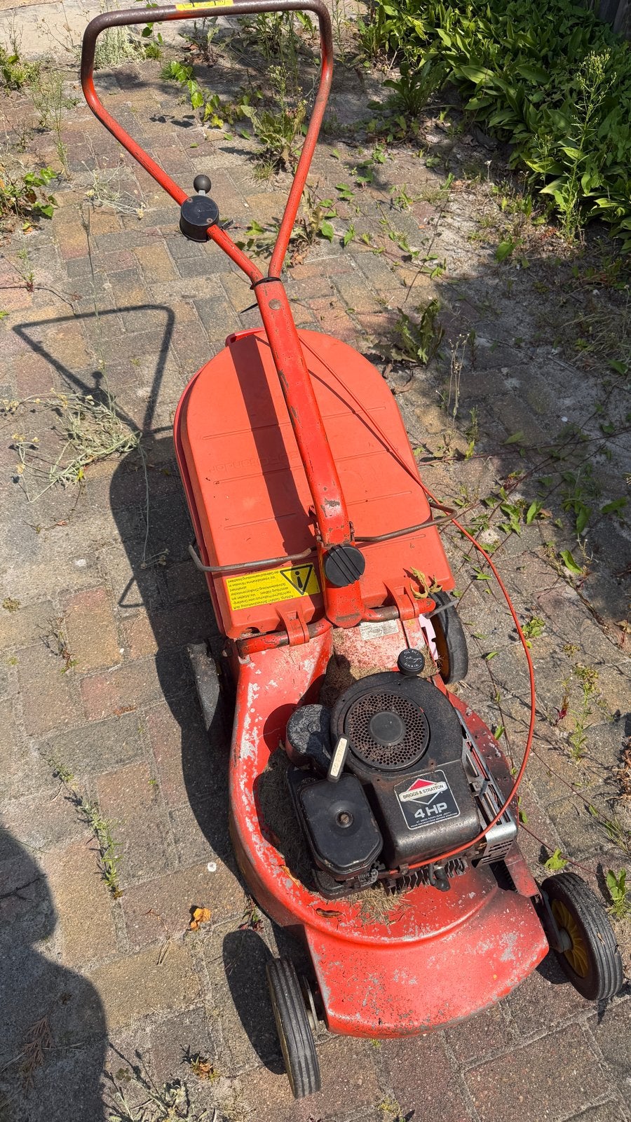 Benzine Grasmaaier, Ophalen
