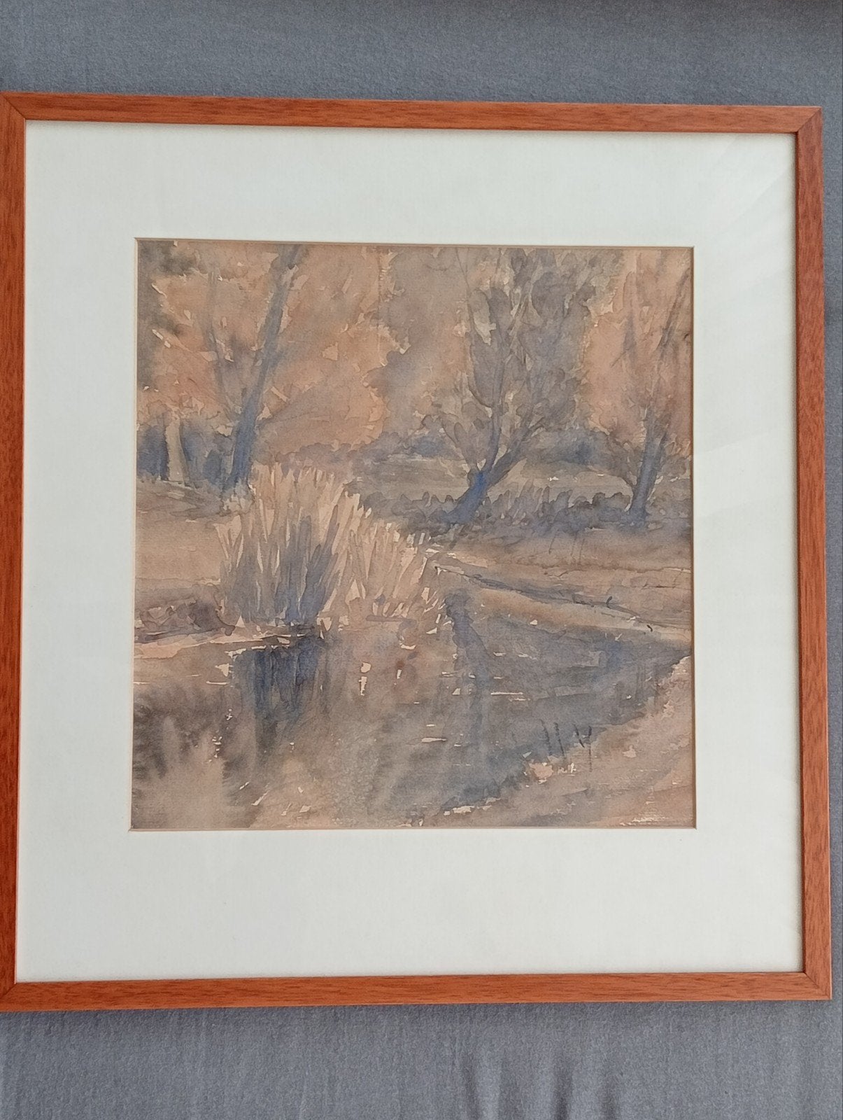 Jits Bakker Aquarel Landschap, Ophalen of Verzenden