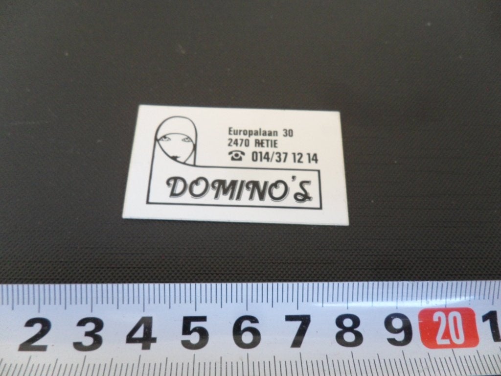 sticker België Retie  DOMINI'S Europalaan 30 *, Ophalen, Zo goed als nieuw