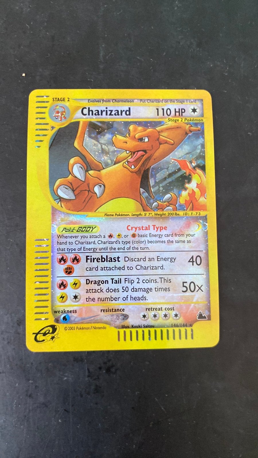 Charizard skyridge Proxy Pokémon Kaart, Ophalen of Verzenden, Nieuw, Losse kaart
