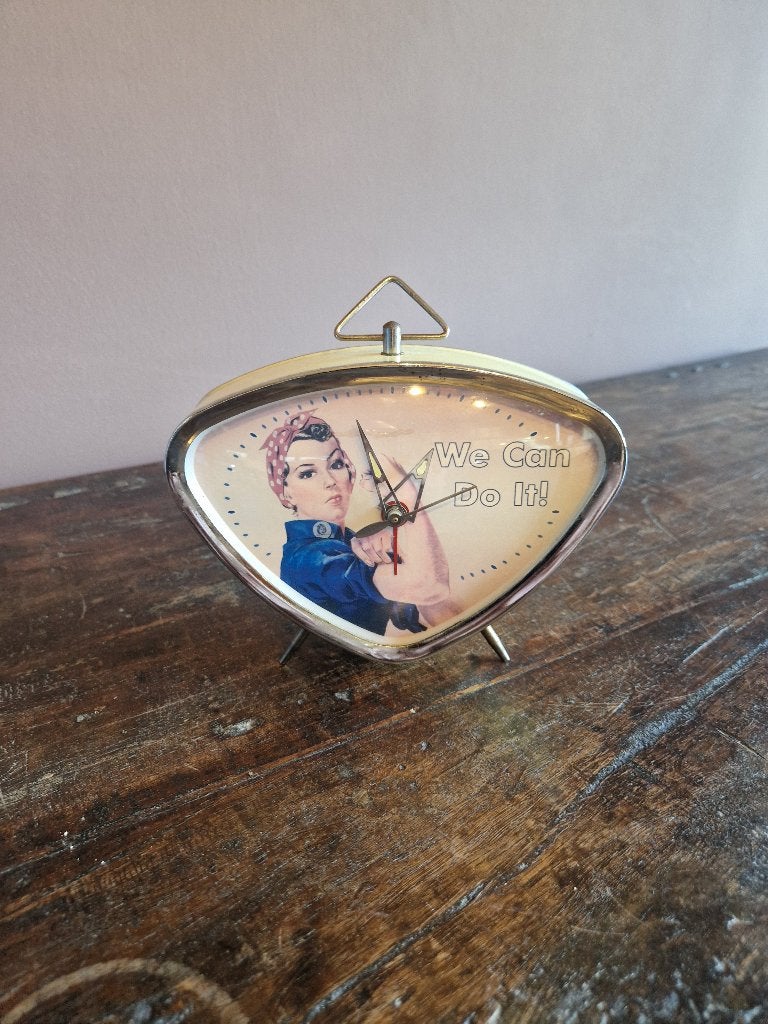Vintage jaren 80 doet 50s Atomic Pin-Up Alarm Clock, Ophalen of Verzenden