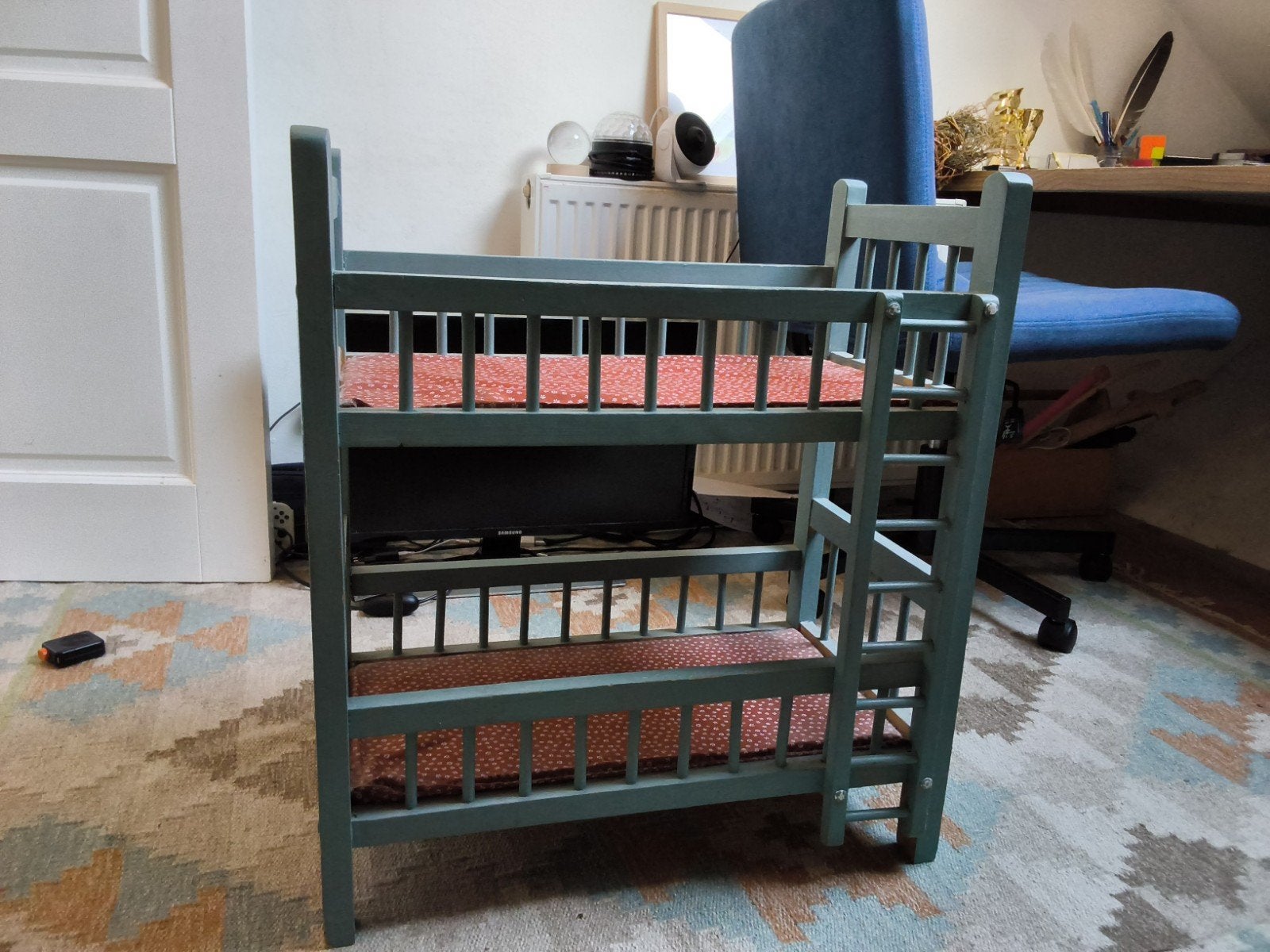 Vintage Poppen Stapelbed - Houten Speelgoed, Ophalen, Gebruikt, Toebehoren