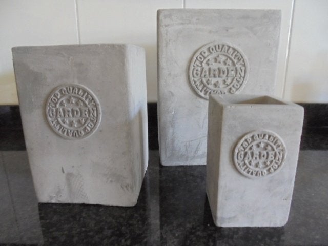 BLOEMPOT KUBUS GARDEN BETON LOOK 3 DLG Nieuw, -, -, Vierkant, Ophalen of Verzenden