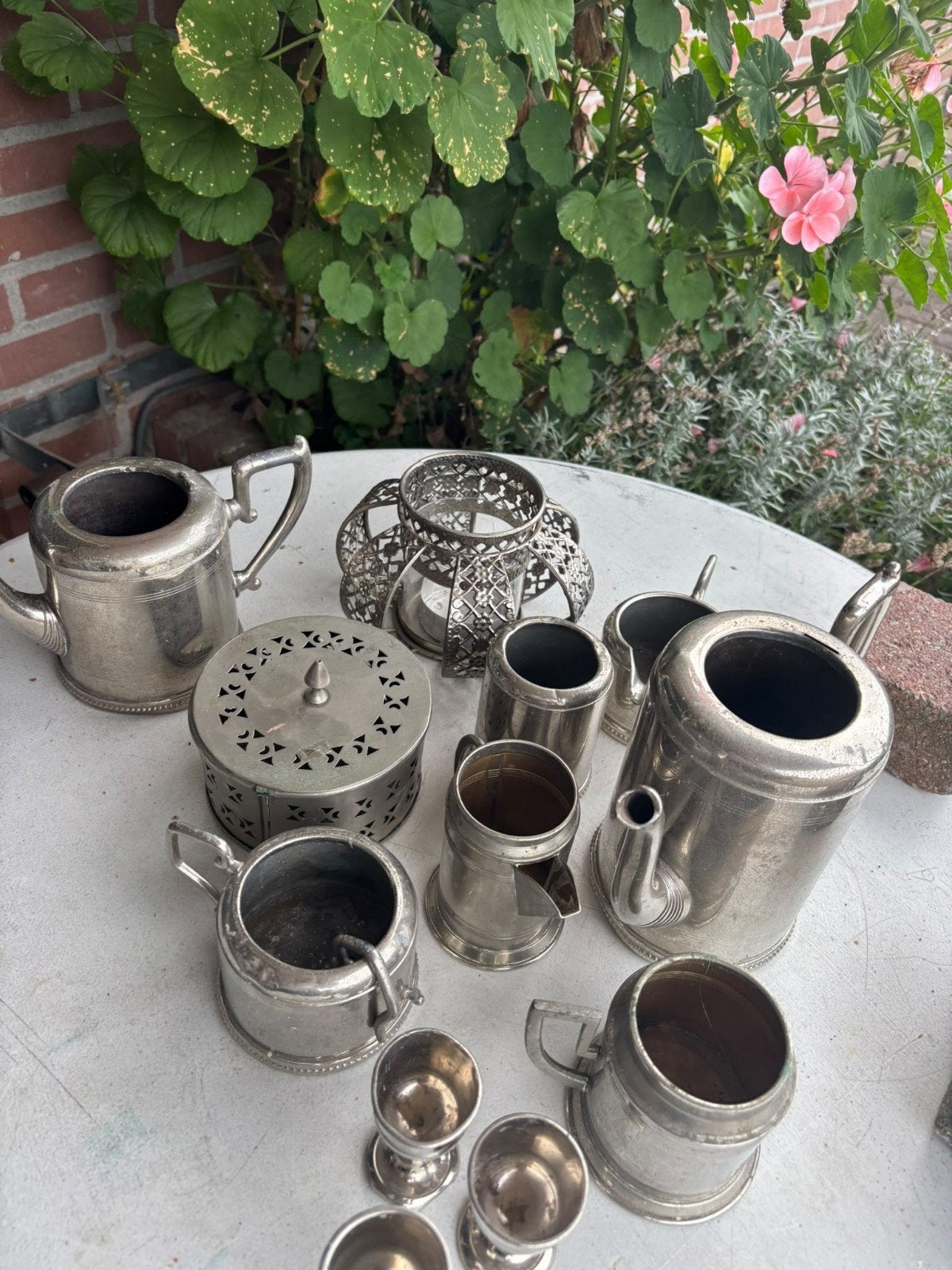 prachtig antiek servies, Antiek en Kunst, Ophalen of Verzenden