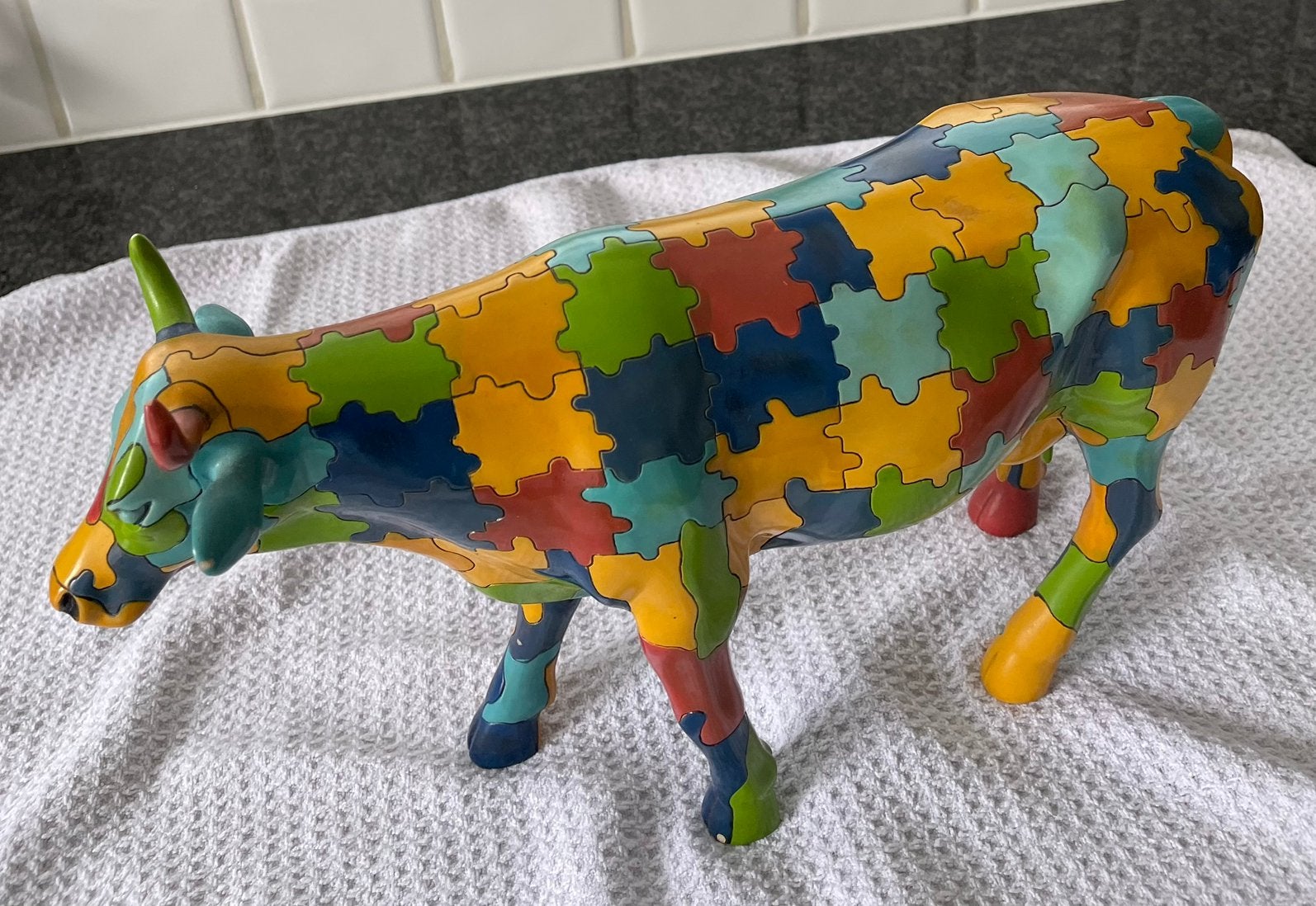 Koe uit de cowparade., Meerkleurig, 18 cm, Beeld, Ophalen of Verzenden