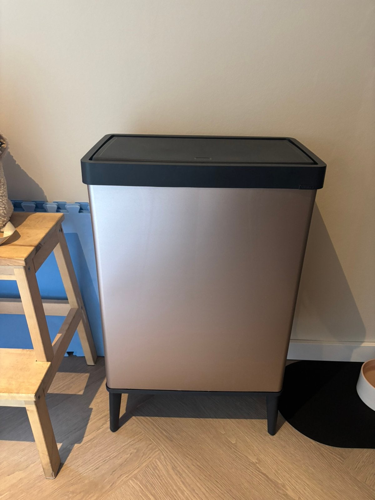 Curver Verto Prullenbak Rosékleurig/Zwart - 54 Liter, 40 liter of meer, Ophalen of Verzenden, Nieuw, Kunststof