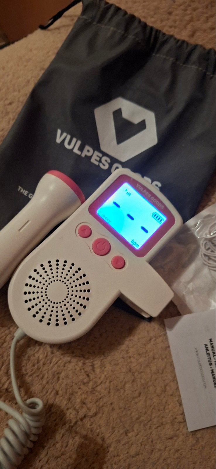 Vulpes Goods Foetale Doppler - Hartslagmeter Baby, Kinderen en Baby's, Ophalen of Verzenden, Zo goed als nieuw