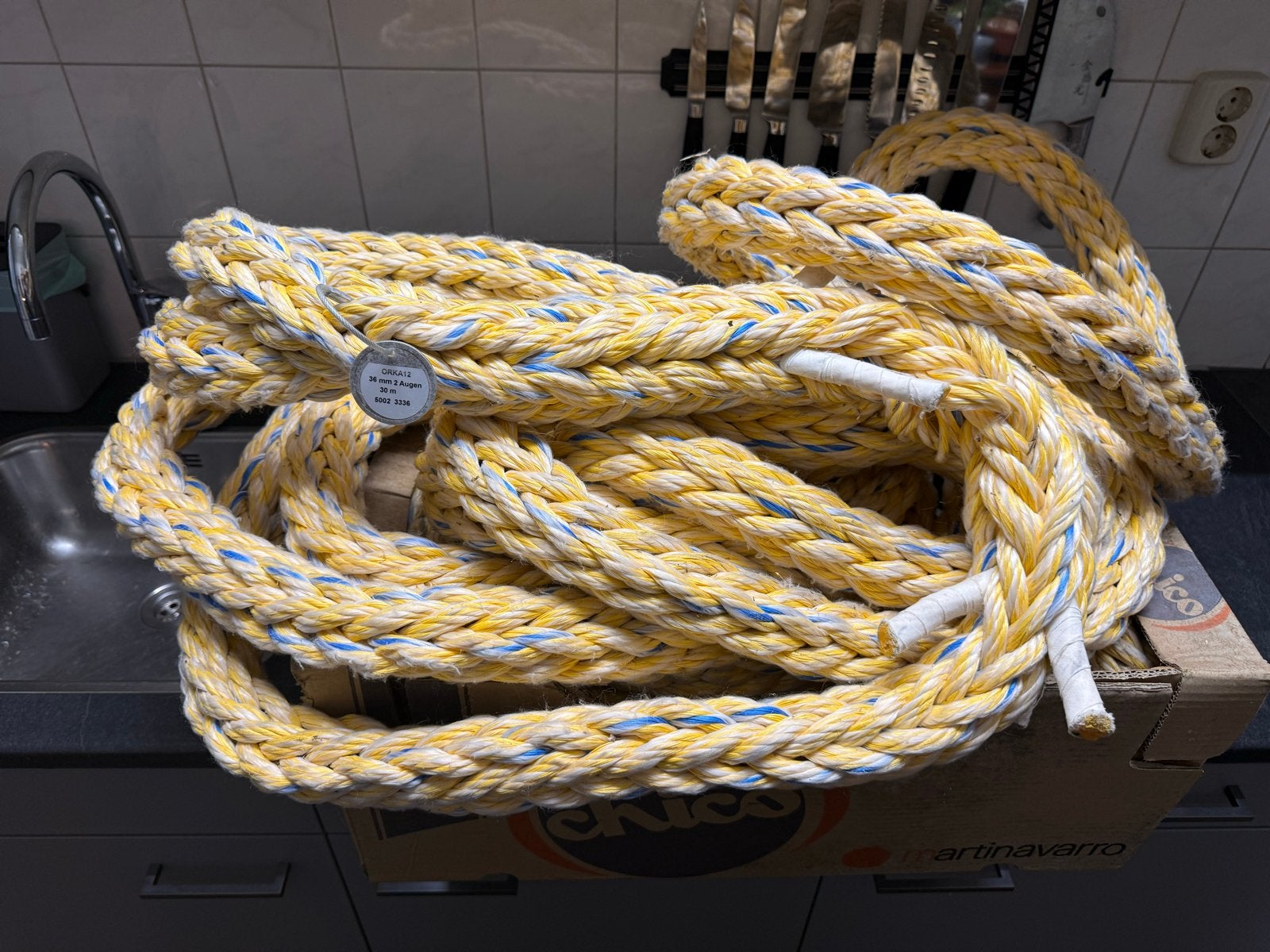 Orka-12 Meertouw | diameter Ø 36 mm | lengte: 30 meter, Ophalen, Zo goed als nieuw, Lijn of Blok