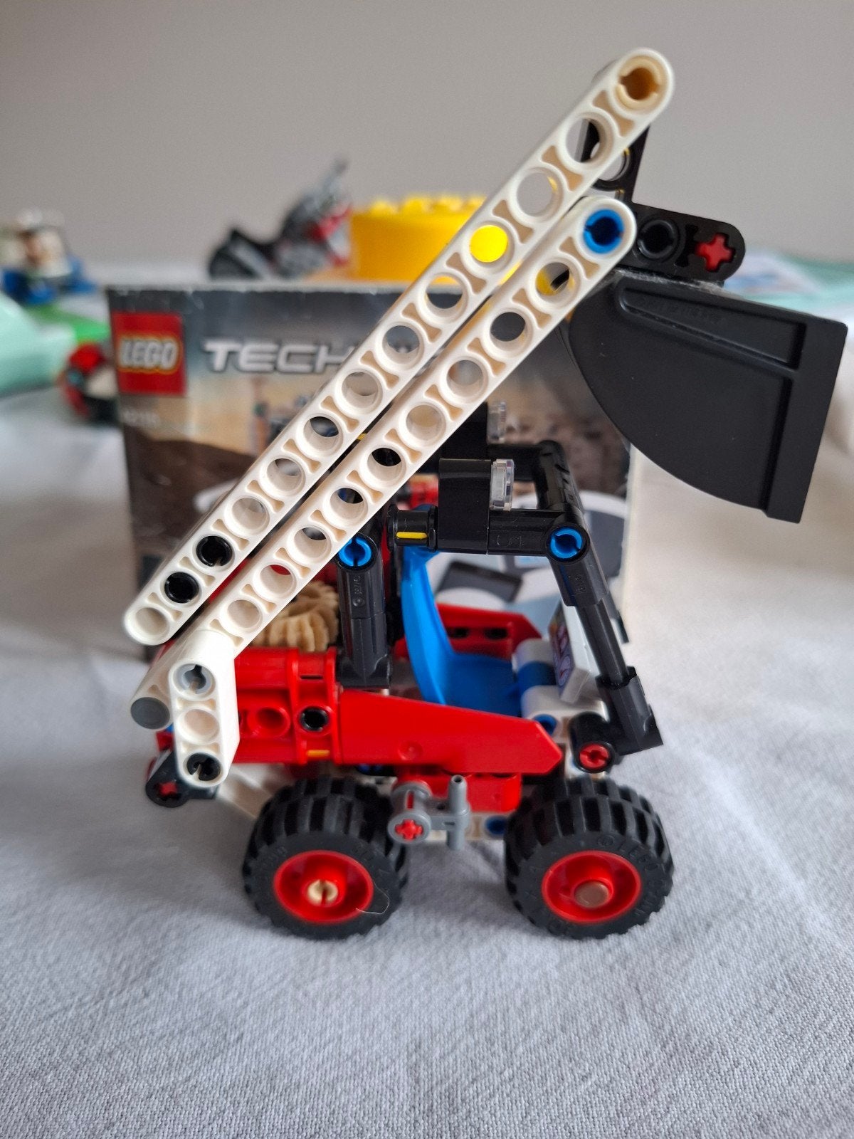 3x LEGO Technic sets: tractor, shovel en motor, Ophalen of Verzenden, Zo goed als nieuw, Overige merken