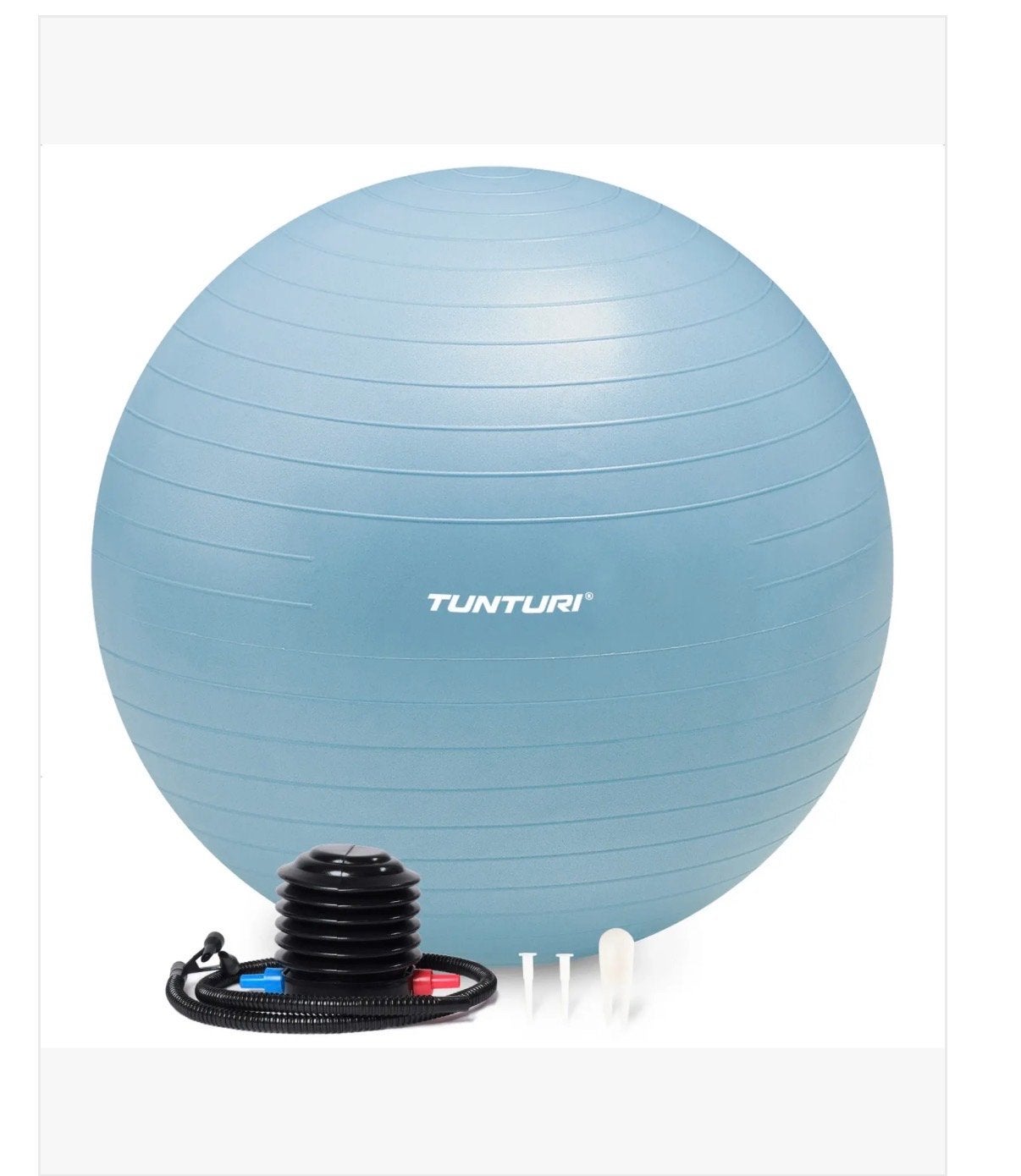 Tunturi Fitnessbal 75 cm met Pomp - Blauw, Ophalen, Zo goed als nieuw, Buik, Fitnessbal
