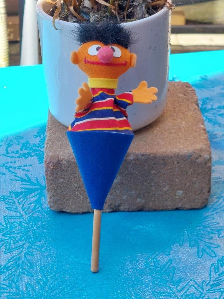 Vintage Sesamstraat Ernie  push up - Uniek verzamelobject, Ophalen of Verzenden, Nieuw