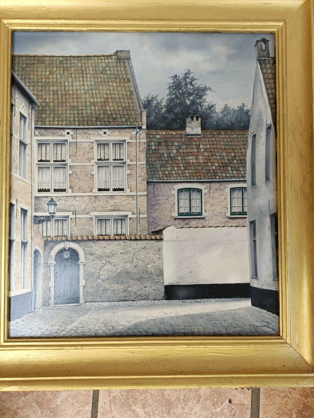 Renaat Bosschaert Begijnhof Realisme, Antiek en Kunst, Kunst | Schilderijen | Klassiek, Ophalen