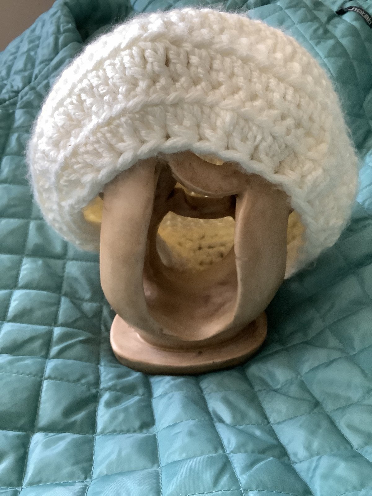 Baret / dopje handwerk/gehaakt, Kleding | Dames, Ophalen of Verzenden, Zo goed als nieuw, One size fits all