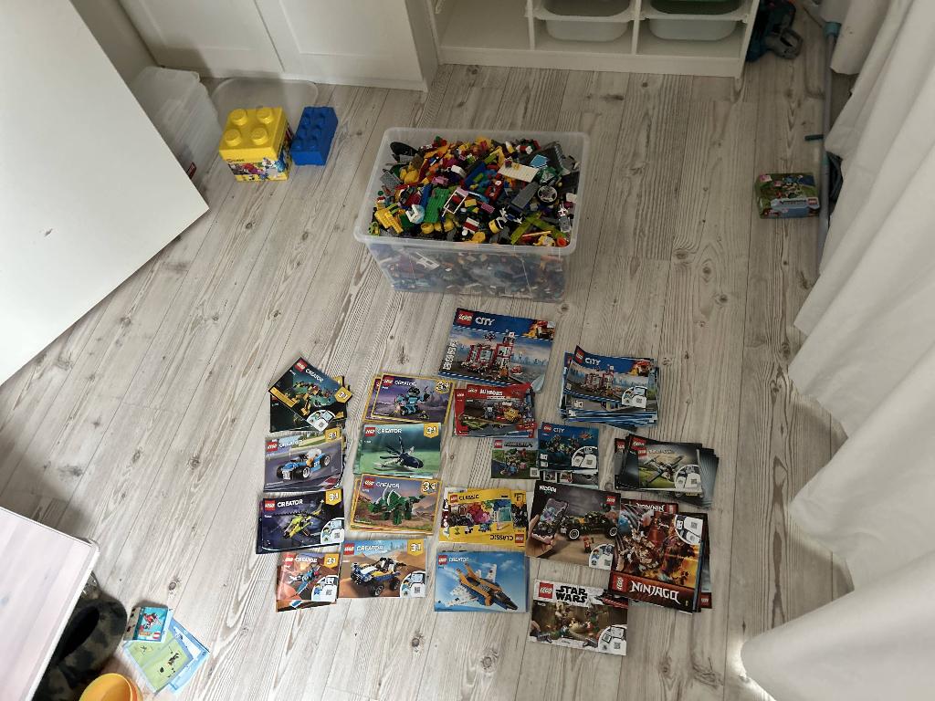 Lego met diverse boekjes (12 kg), Ophalen, Gebruikt, Lego, Losse stenen