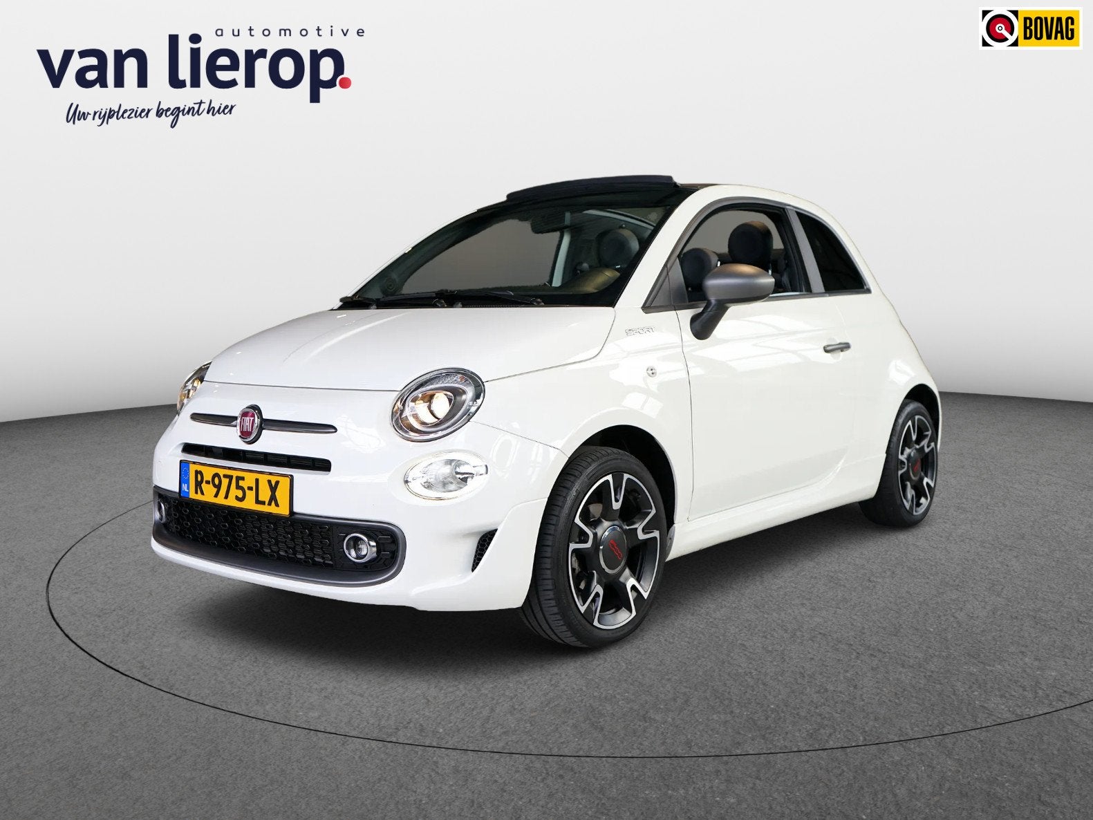 Fiat 500 C 1.0 Hybrid Sport | CARPLAY | 16 INCH | CRUISE CON, Voorwielaandrijving, Cabriolet, 4 stoelen, Leder en Stof