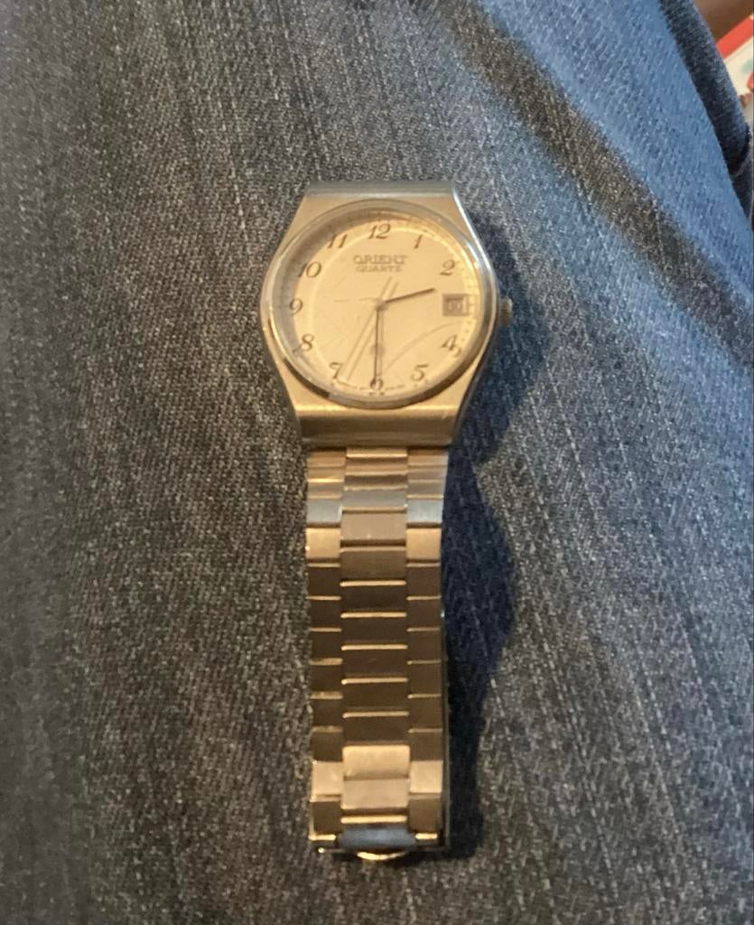 Oriënt Quartz horloge (jaren 90), Overige merken, Gebruikt, Staal, Polshorloge