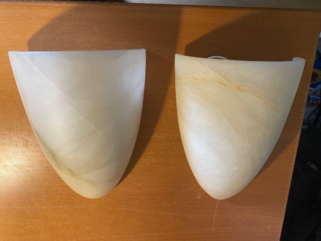 Twee wandlampen (albast), Ophalen, E27 (groot), Overige typen