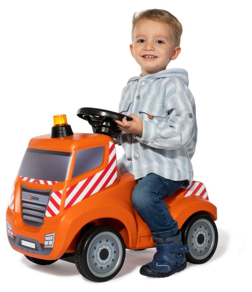 Ferbedo Bio Loopauto Serivce Vrachtwagen Oranje F171231, Kinderen en Baby's, Speelgoed | Buiten | Voertuigen en Loopfietsen, Ophalen of Verzenden