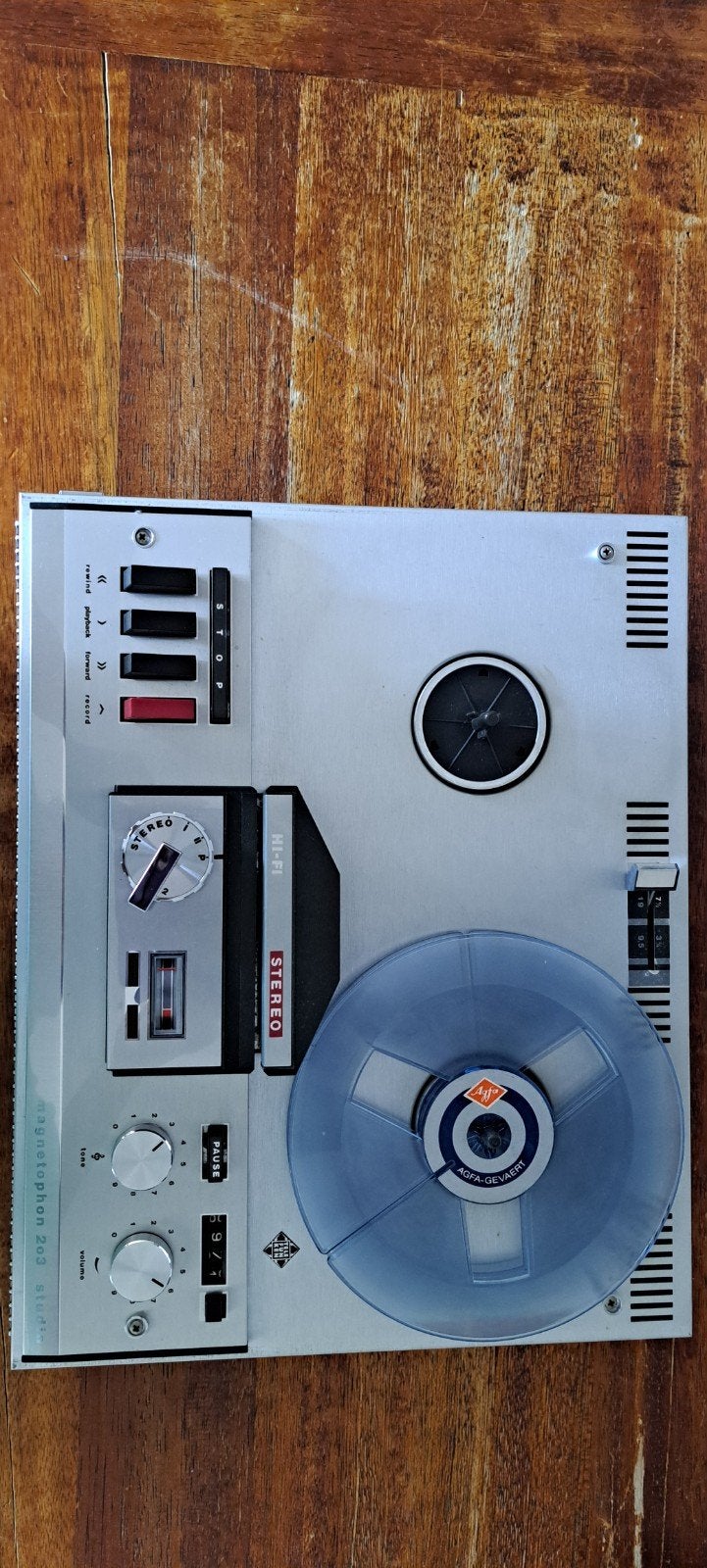 Telefunken Magnetophon 203 Studio 2  Werkend met handleiding, Ophalen of Verzenden