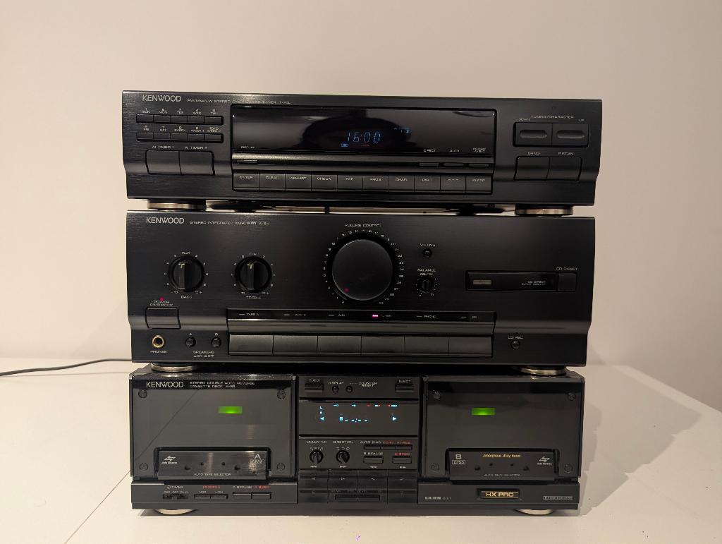 Kenwood M-54 HIFI Stereo Set - A-54 / T-74L / X-93, Gebruikt, Tuner of Radio, Losse componenten, Ophalen