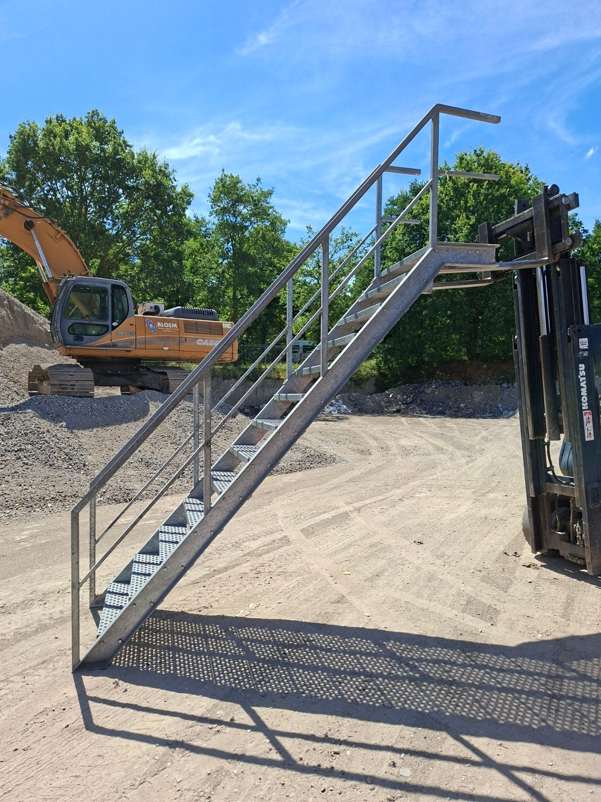 Trap stalen steektrap, Doe-het-zelf en Verbouw, Ladders en Trappen, Ophalen, Minder dan 2 meter